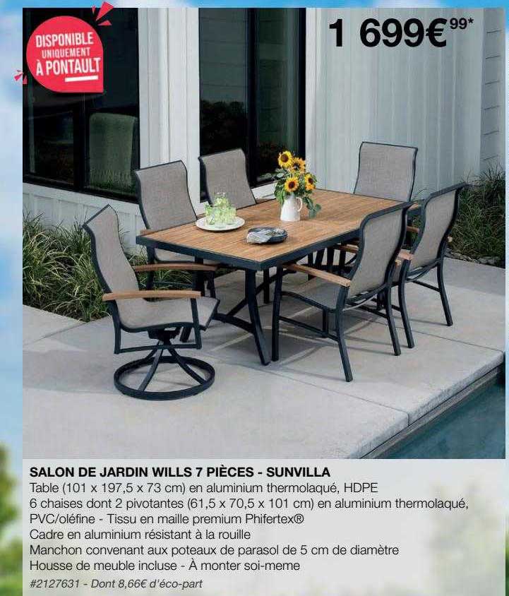 Salon De Jardin Wills 7 Pièces - Sunvilla