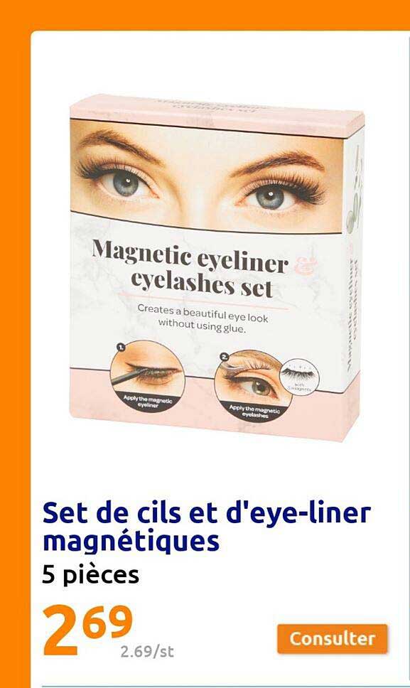 set de cils et d'eye-liner magnétiques