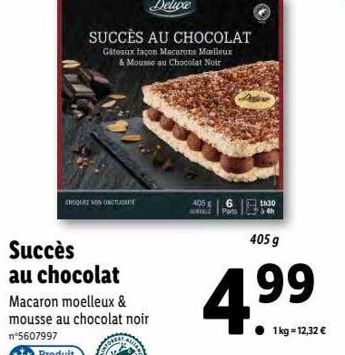 succès au chocolat deluxe