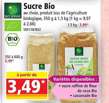 sucre bio bio sonne