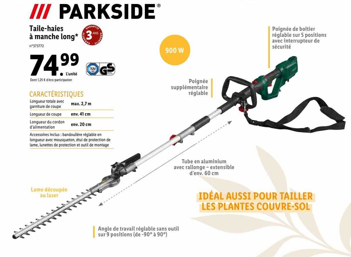 taille-haies à manche long parkside