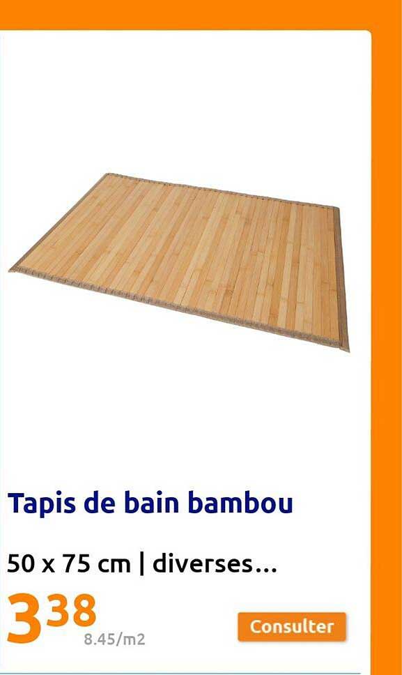 Tapis De Bain Bambou
