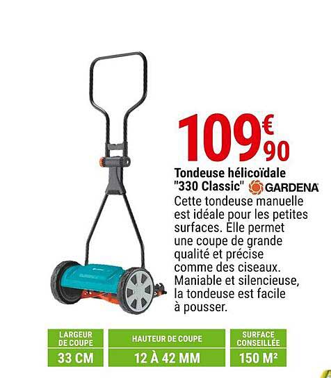 tondeuse hélicoïdale "330 classic" gardena