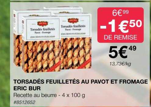 Torsadés Feuilletés Au Pavot Et Fromage Eric Bur