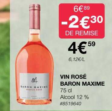 vin rosé baron maxime