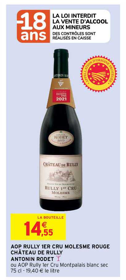 aop rully 1er cru molesme rouge château de rully antonin rodet