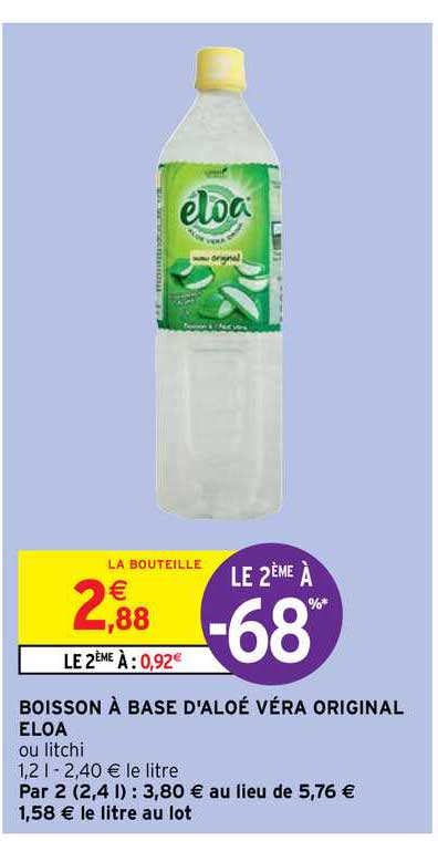 boisson à base d'aloé véra original eloa