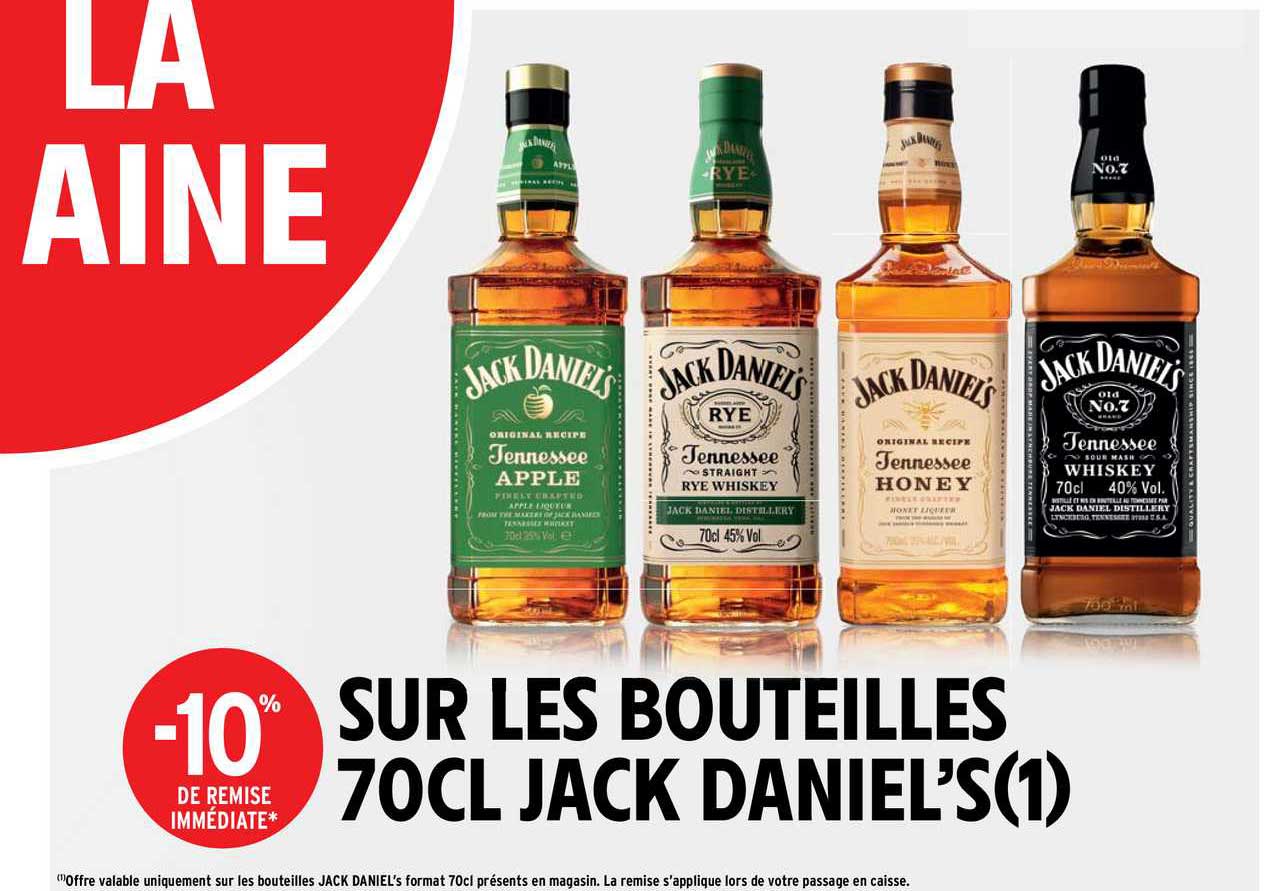 bouteilles 70cl jack daniel's