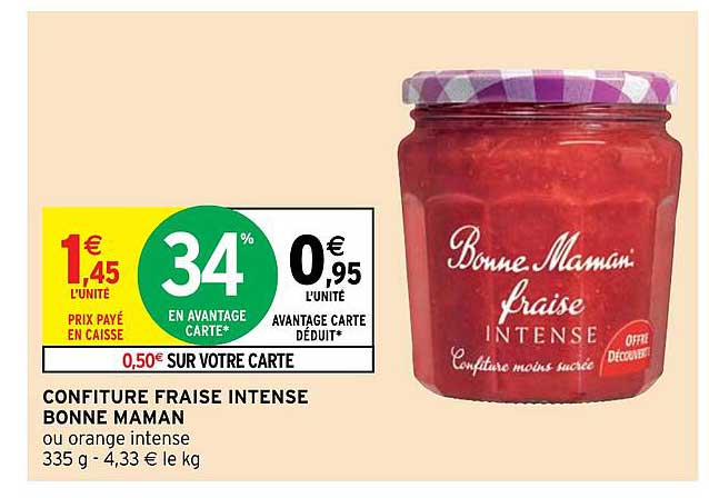 confiture fraise intense bonne maman