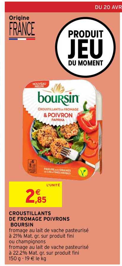 Croustillants De Fromage Poivrons Boursin