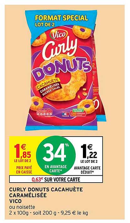 Curly Donuts Cacahuète Caramélisée Vico