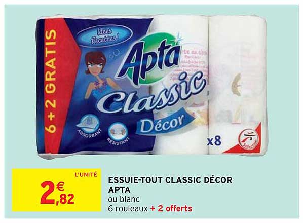 essuie-tout classic décor apta