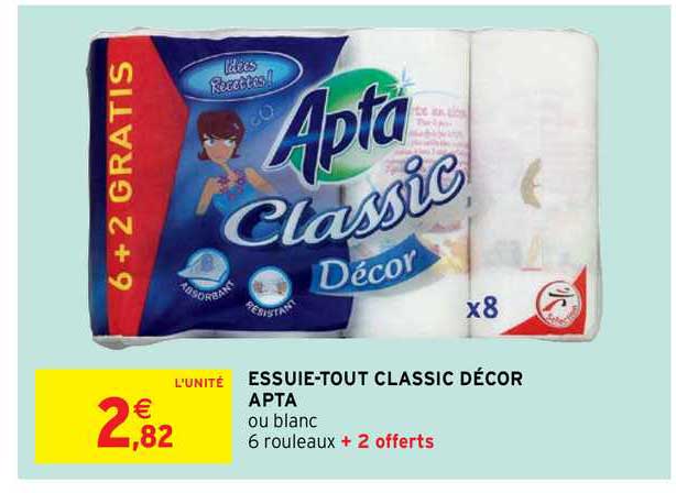 essuie-tout classic décor apta