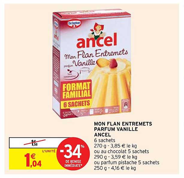 Mon Flan Entremets Parfum Vanille Ancel
