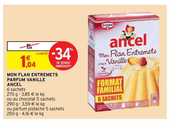 mon flan entremets parfum vanille ancel