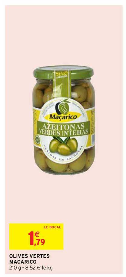 olives vertes macarico