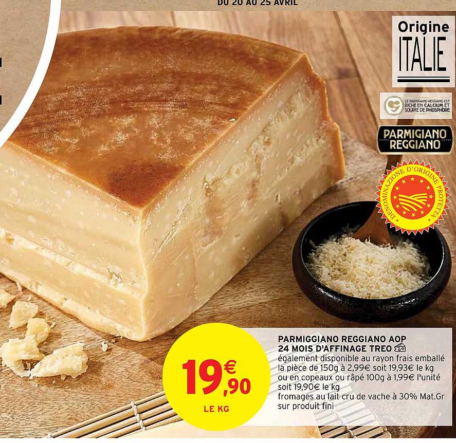 parmiggiano reggiano aop 24 mois d'affinage treo