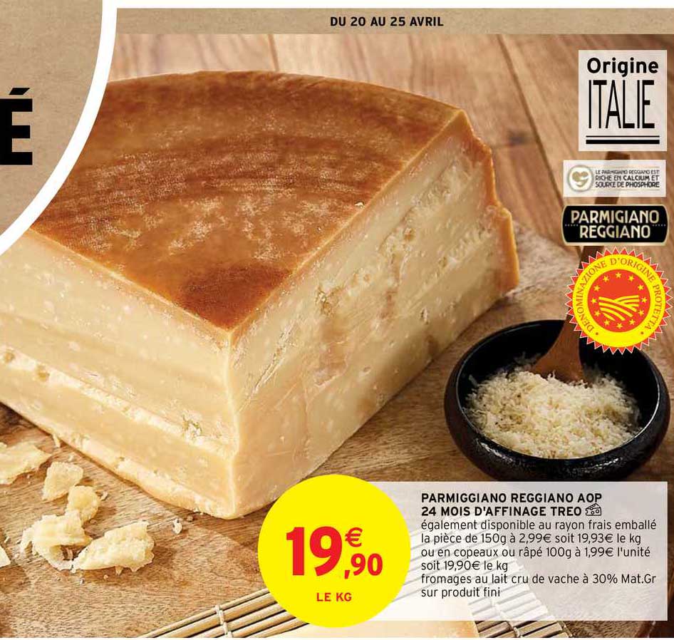 parmiggiano reggiano aop 24 mois d'affinage treo
