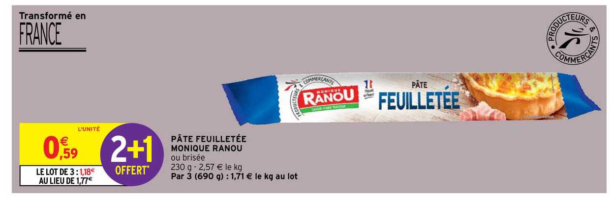 pâte feuilletée monique ranou