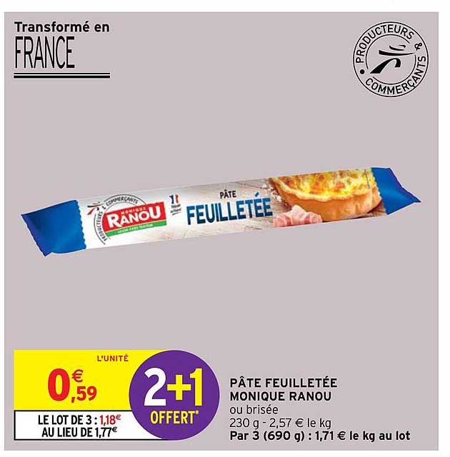pâte feuilletée monique ranou