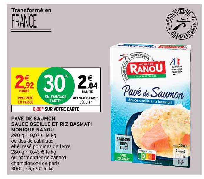 pavé de samon sauce oseille et riz basmati monique ranou