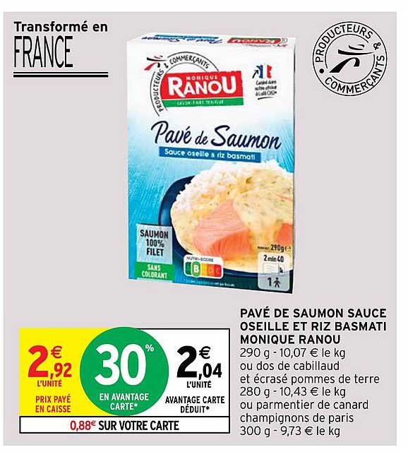 pavé de saumon sauce oseille et riz basmati monique ranou