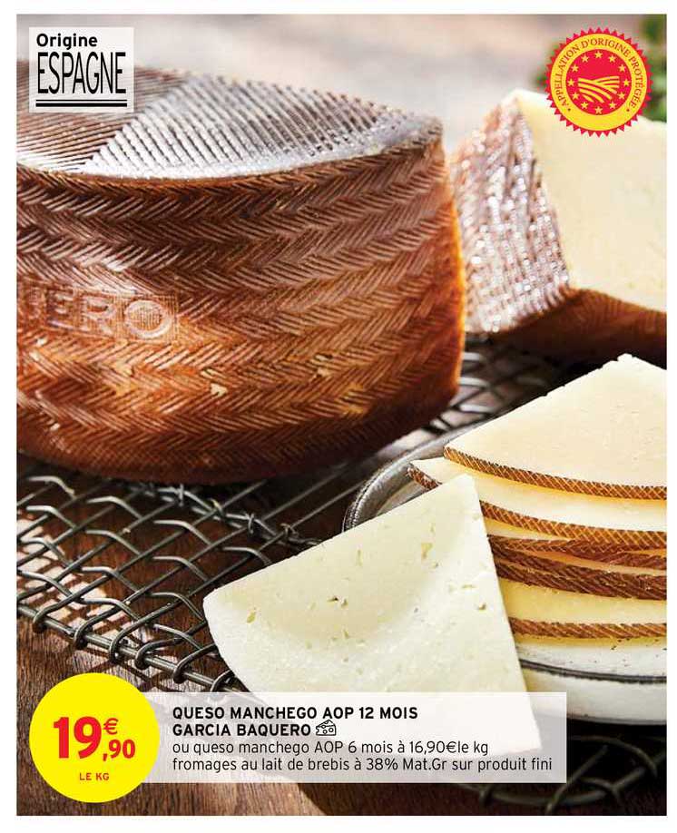 queso manchego aop 12 mois garcia  baguero