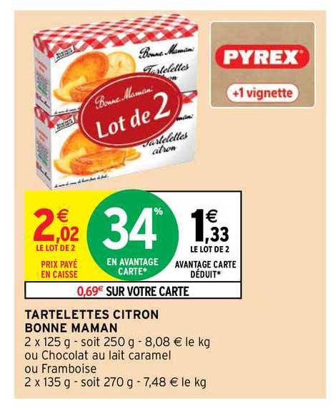 tartelettes citron bonne maman