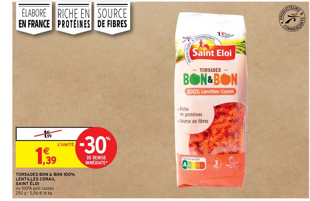 torsade bon & bon 100% lentilles corail saint éloi