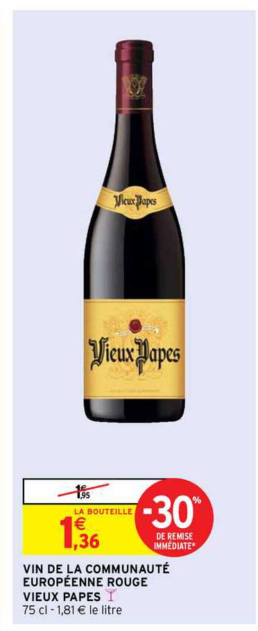 vin de la communauté européenne rouge vieux papes