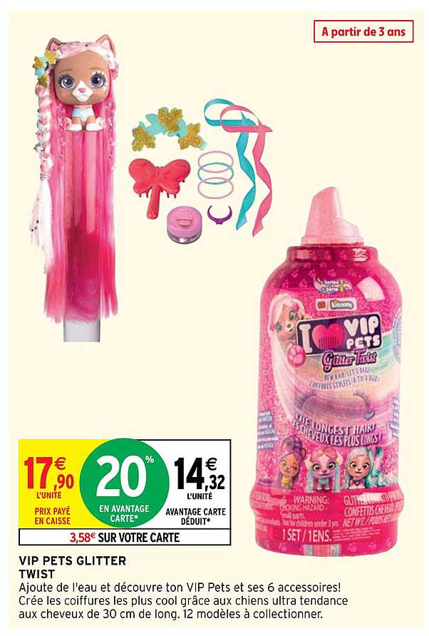 vip pets glitter twist