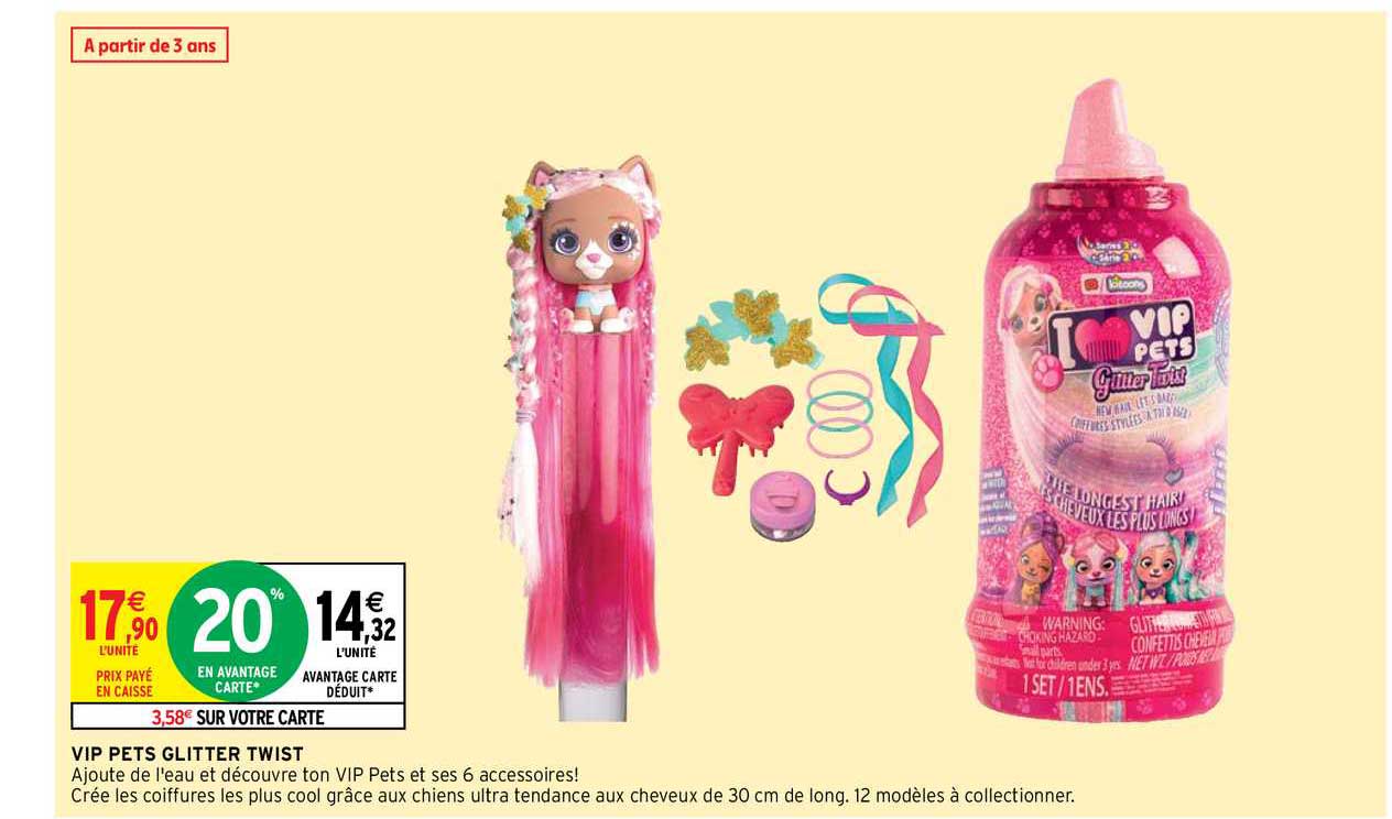vip pets glitter twist