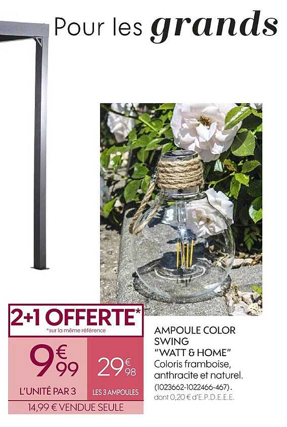 ampoule color swing watt & home
