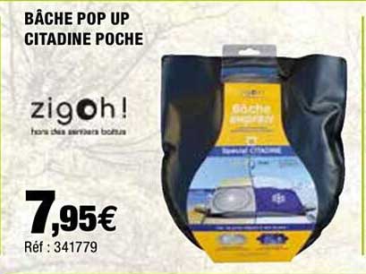 bâche pop up citadine poche zigoh !