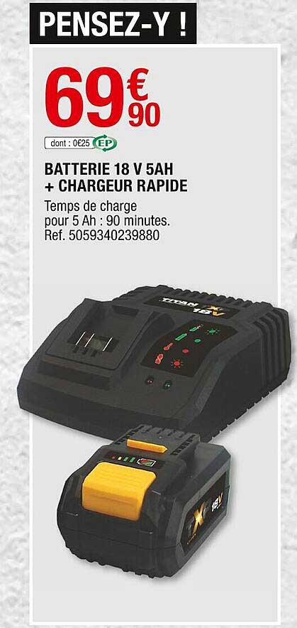 Batterie 18 V 5ah + Chargeur Rapide