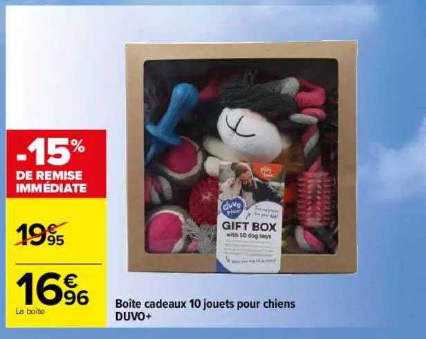 boîte cadeaux 10 jouets pour chiens duvo+