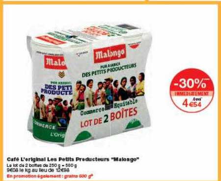 café l'original les petits producteurs malongo