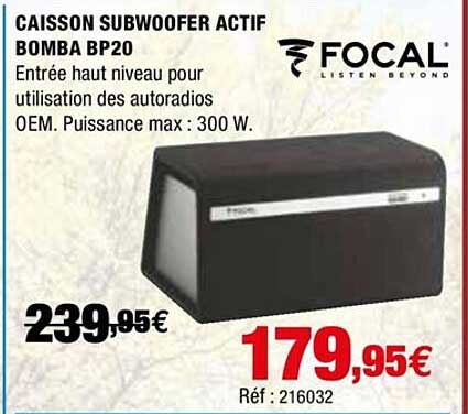caisson subwoofer actif boma bp20 focal