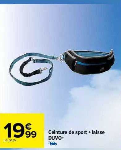 ceinture de sport + laisse duvo+