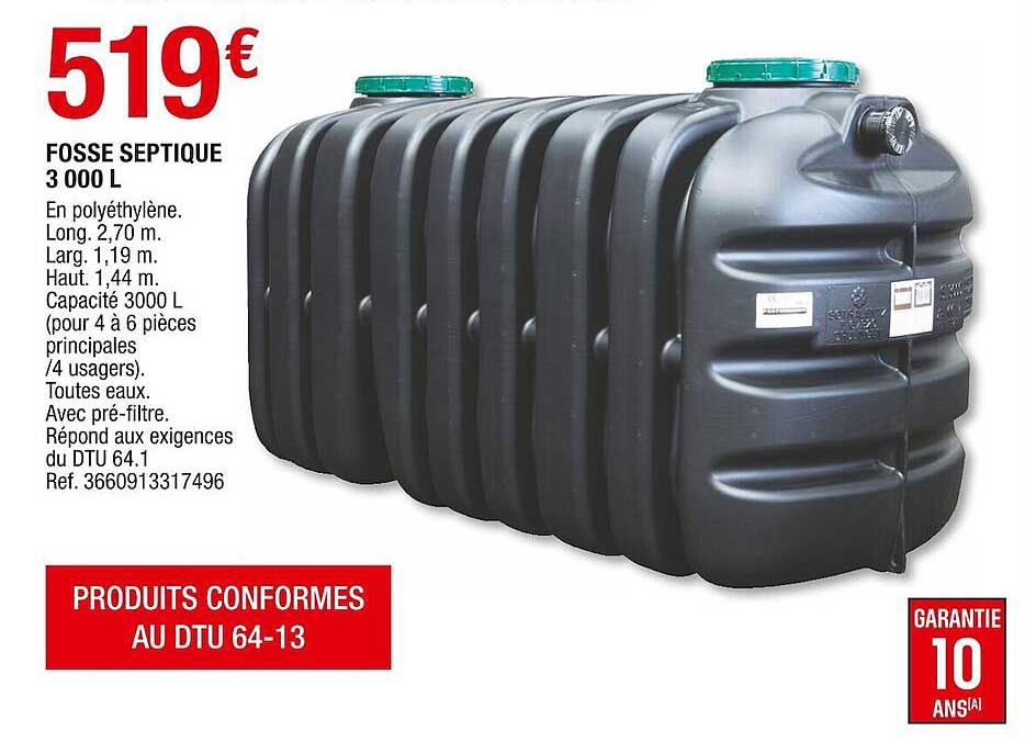 fosse septique 3 000 l