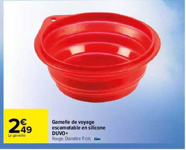 gamelle de voyage escamotable en silicone duvo+
