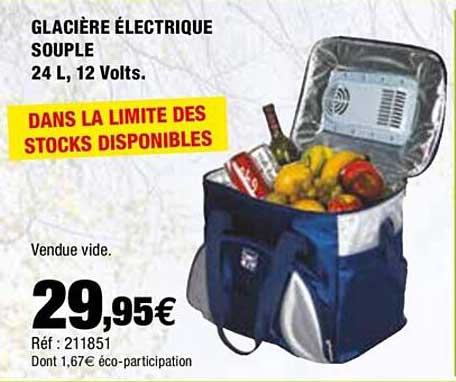 glacière électrique souple 24 l, 12 volts