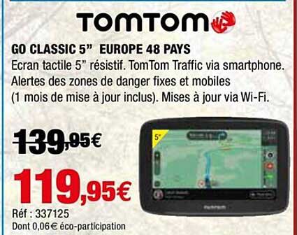 go classic 5" europe 48 pays tomtom