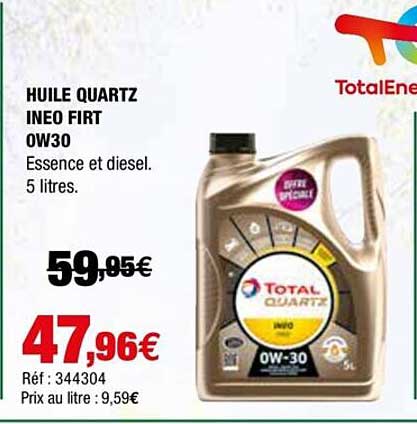 huile quartz ineo firt 0w30