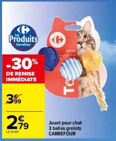 Jouet Pour Chat 3 Balles Grelots Carrefour