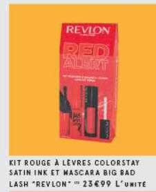 kit rouge à lèvres colorstay satin ink et mascara big bad lash revlon