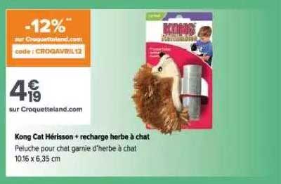 kong cat hérisson + recharge herbe à chat