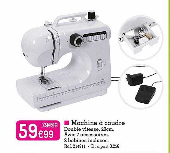 machine à coudre double vitesse