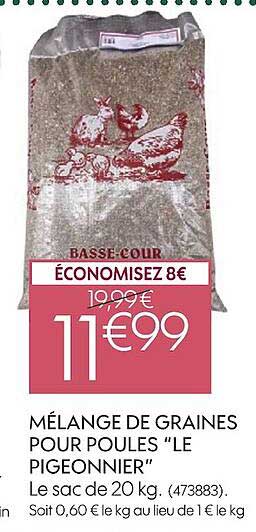 mélange de granies pour poules le pigeonnier