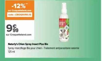 naturly's chien spray insect plus bio